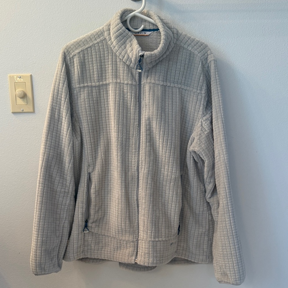 Orvis Cream Quilted Fleece Jacket